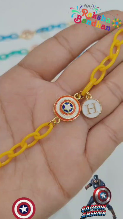 HOK Captain America/Doremon Rakhi Cum Bracelet