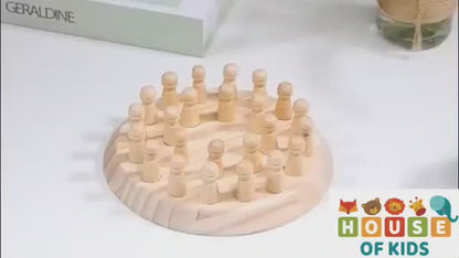 Wooden Memory Chess Game