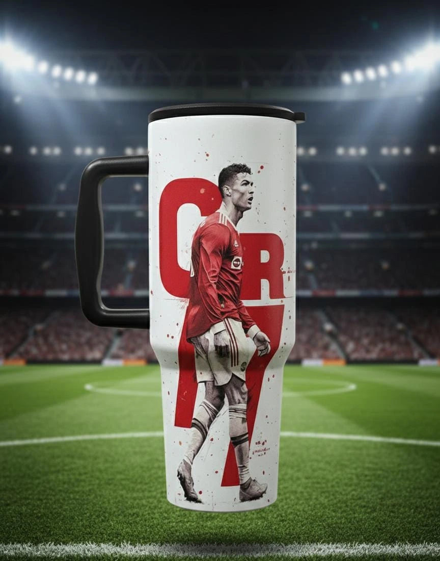 Ronaldo & Messi 1200ml Stainless Steel Tumbler | Hot & Cold Leakproof Travel Mug
