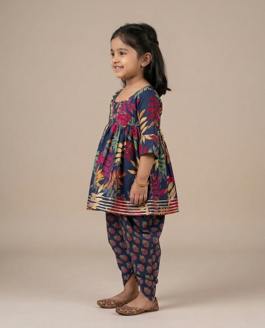 Girls Dhoti Kurti Set