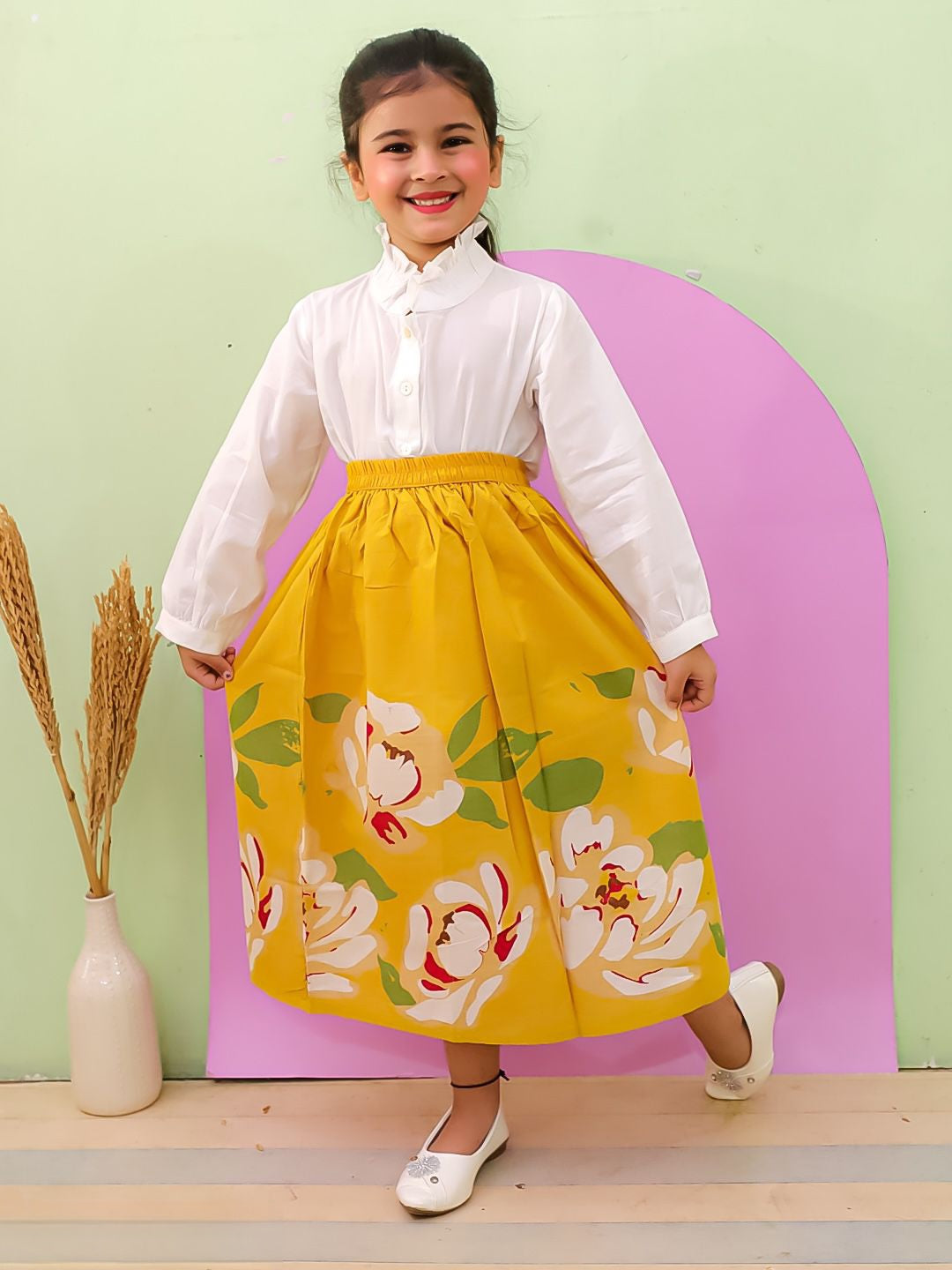 Girls Beautiful Shirt and Skirt Dress