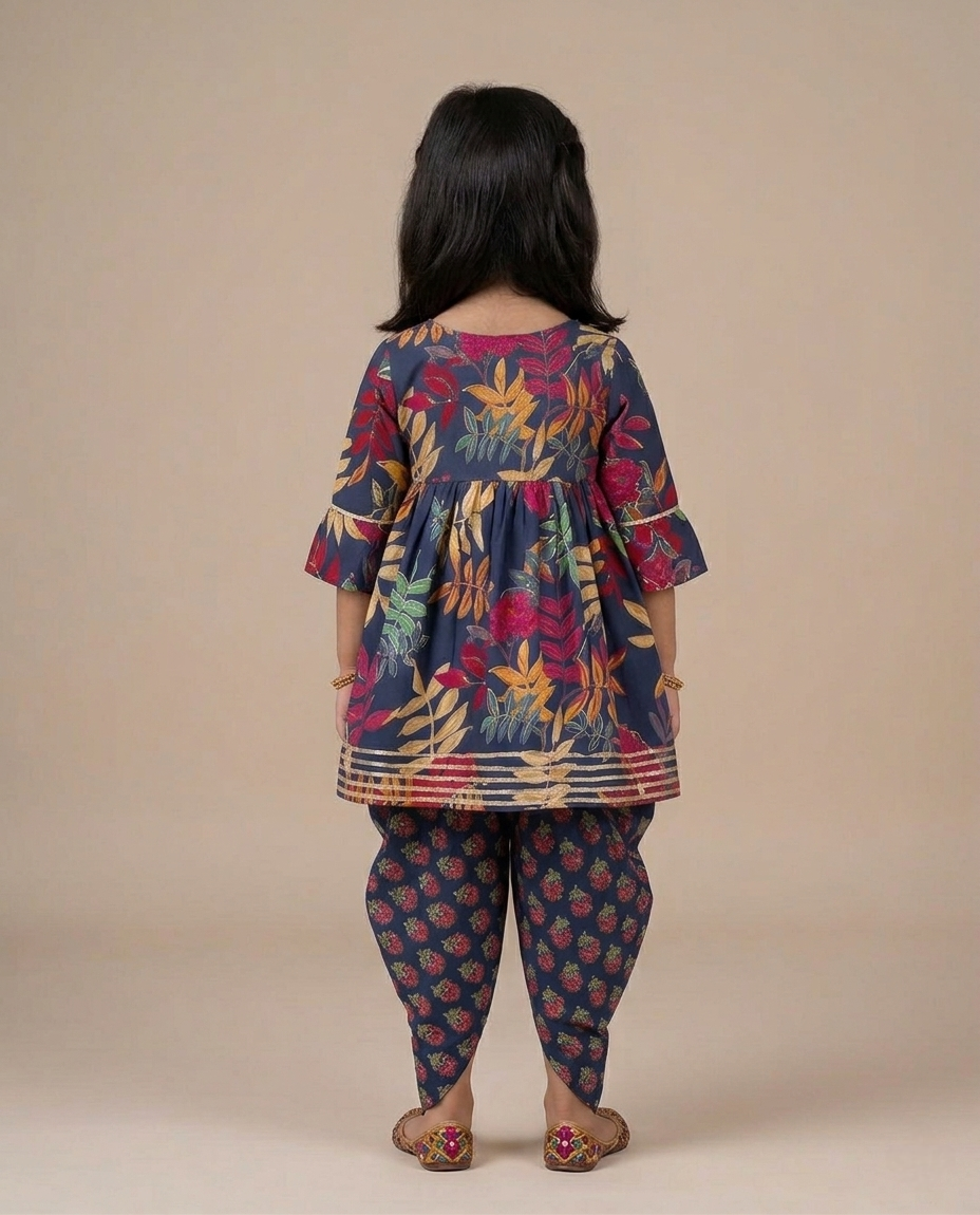 Girls Dhoti Kurti Set