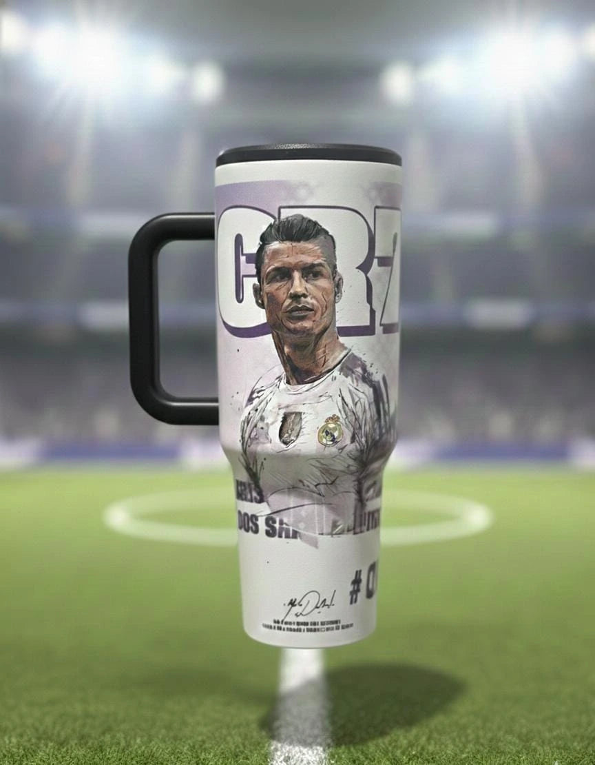 Ronaldo & Messi 1200ml Stainless Steel Tumbler | Hot & Cold Leakproof Travel Mug