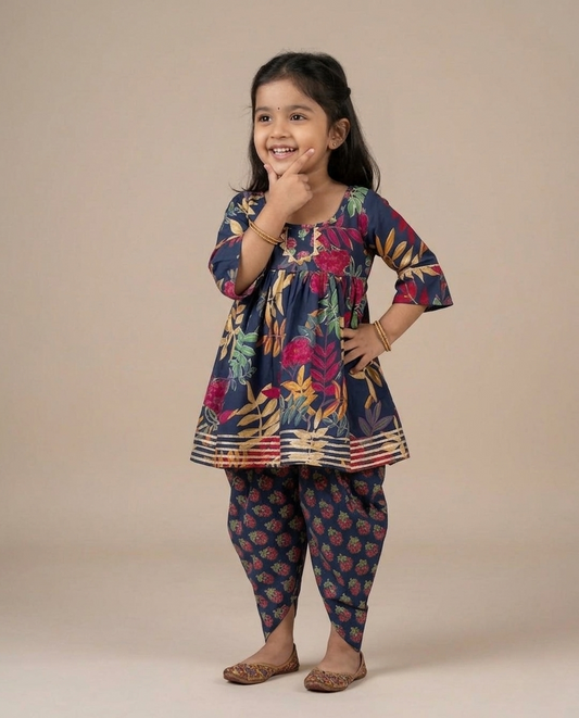 Girls Dhoti Kurti Set