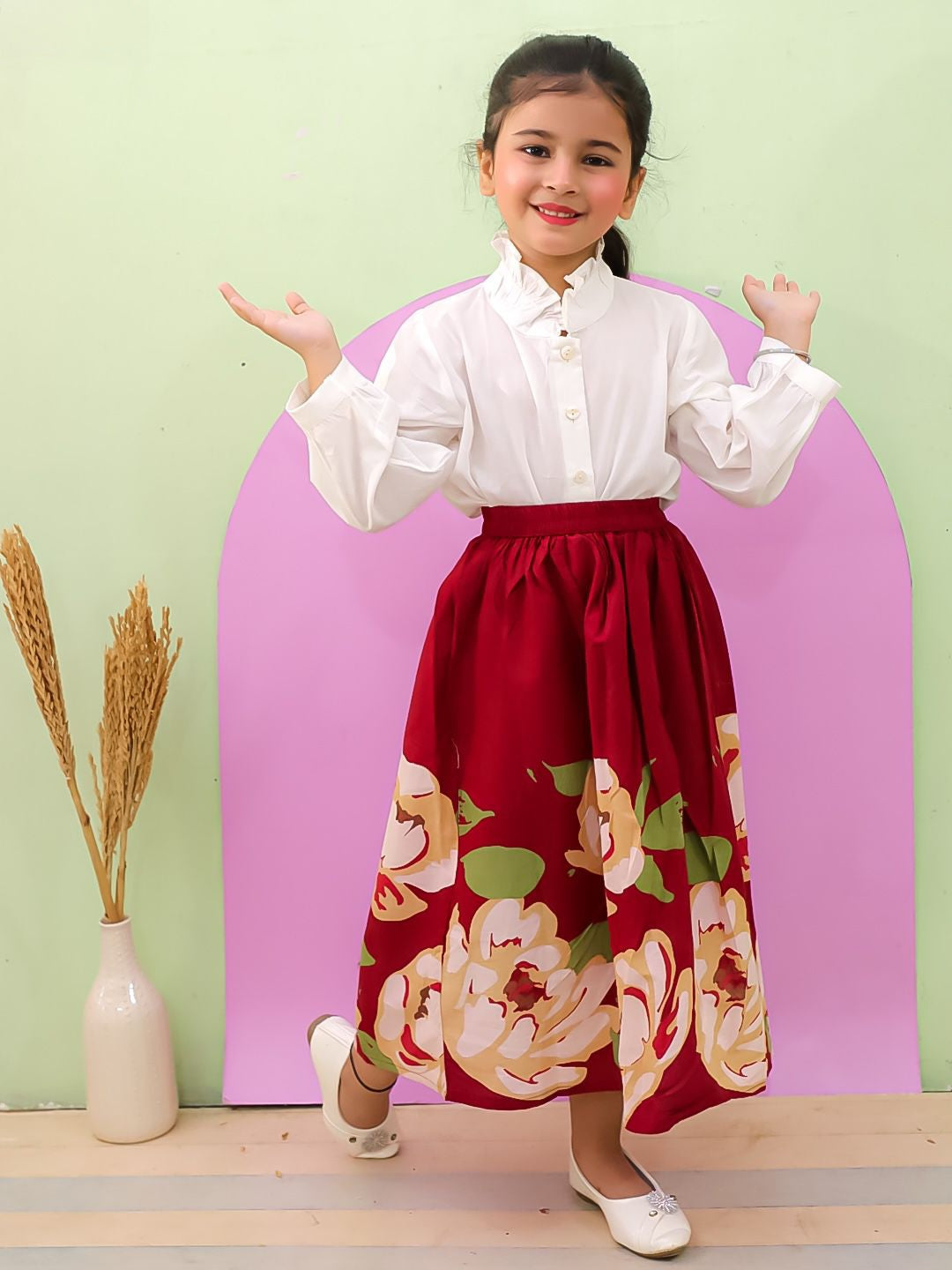 Girls Beautiful Shirt and Skirt Dress