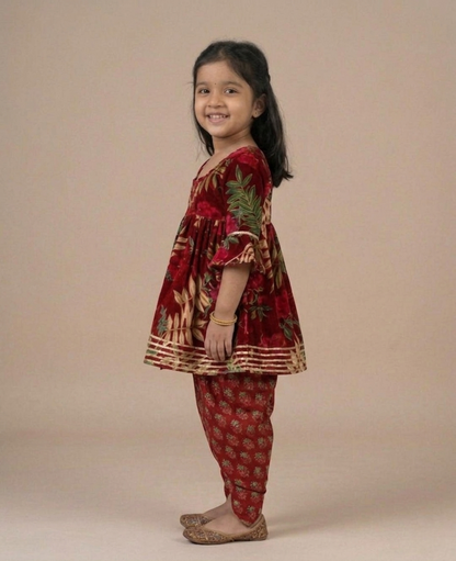 Girls Dhoti Kurti Set